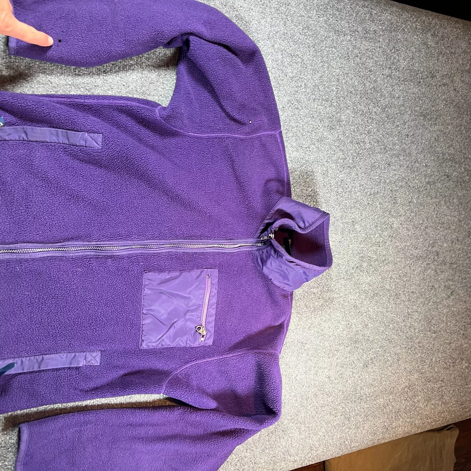 patagonia vintage fleece deep pile full zip 90s jacket