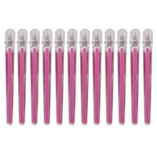 12Pcs Pro Seamless Alligator Clip Hair Clip Barbershop Haircutting Sectioning Ha