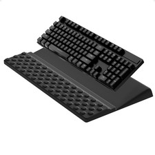 Ergonomic Keyboard Stand with Wrist Rest, Adjustable Riser for Office Use