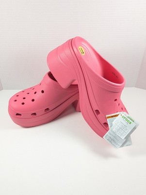 Crocs Siren Clog Women s Size 13 / Men s 11 Pink Platform Heel Sandals New