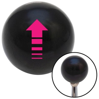Pink Broken Directional Arrow Up Black Shift Knob w/ M16x1.5 Insert Shifter