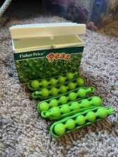 Vintage Fisher Price Fun With Food Peas With Container Box  Pea Pods 1987