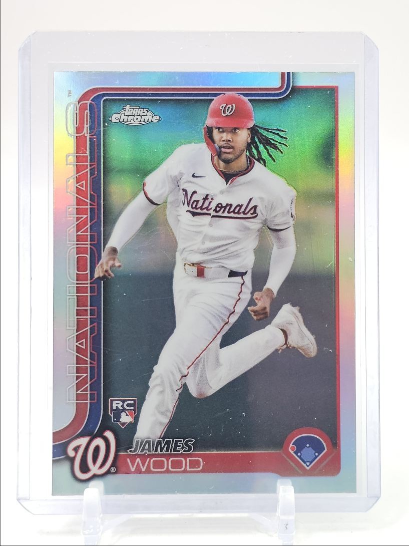 JAMES WOOD 2025 TOPPS CHROME ROOKIE REFRACTOR NATIONALS #132 RC Q2491