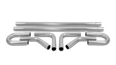 8Pcs 2.0''OD Mild Steel DIY Custom Exhaust Pipe Tubing Straight & U-Bend Kit