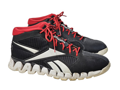 Reebok Zig Fury Tech Red Black Basketball Shoes Men 14 Sneakers J87544 Fashion