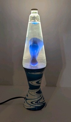 1990s LAVA Lite Blue Purple Psychedelic Swirl Lava Lamp 16