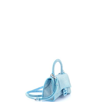Balenciaga Hourglass Top Handle Bag Suede with Crystals XS | eBay