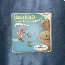 vintage BEEP BEEP THE ROAD RUNNER VIEW-MASTER REELS packet with booklet