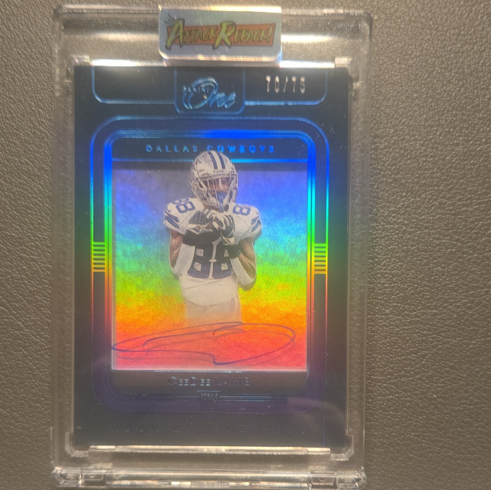 Panini 2020 One CeeDee Lamb Cowboys RC Auto Rookie Autographs #105 70/79