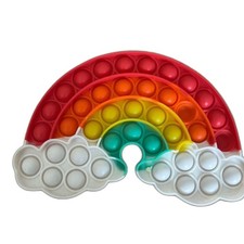 Pop It Rainbow Push Pop Fidget Toy - Multicolor