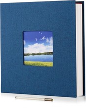 HoneyTolly Large Photo Album Self Adhesive with 11"x10.6" 40Pages, Blue