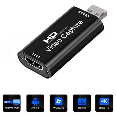 1080P HDMI to USB Video Capture Card for Live Streaming Game Recorder OBS PS4 PC