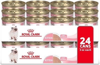 Royal Canin Feline Health Nutrition Kitten Loaf in Sauce Canned Cat Food, 3 oz