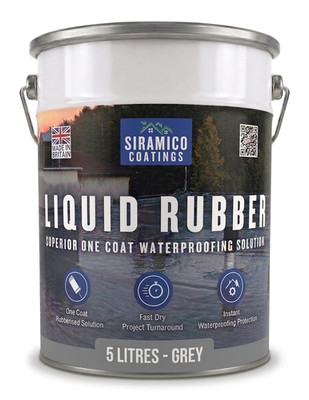 Siramico Beschichtungen Flüssigkautschuk Dachbeschichtung | 5 Liter | Instant Leck Seal Tec