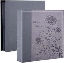 Artmag Photo Picutre Album 4x6 500 Photos, Extra Large 500 Pockets, Grey 