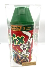 1994 General Mills TRIX SKYROCKET cereal box w Crayons & Fruit Gushers Acrylic