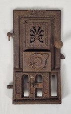 Vintage Cast Iron Wood Burning Stove with Arched Glass Door — listing 5