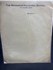 1920s Manassas Industrial School Colored Youth African American Letterhead Virgi