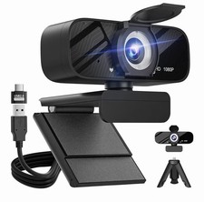 AutoFocus HD Video Webcam 1080p USB 2.0 Stereo Microphone Privacy Cover Tripod