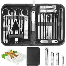 Manicure Set, Professional Nail Clippers Pedicure Kit 26 Pieces Nail Care