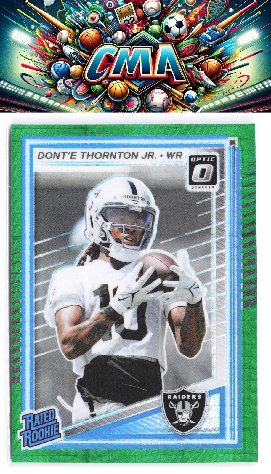2025 Donruss Optic #279 Dont'e Thornton Jr. Green Hyper