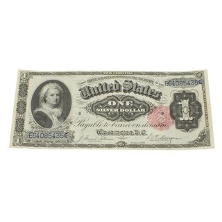 1891 $1 Martha Washington Silver Certificate Large Note United States #C875 5