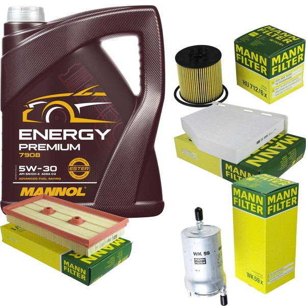 Mann Inspektionspaket 5L Mannol Energy Premium 5W-30 FüR VW Golf V 1.6 FSI-image