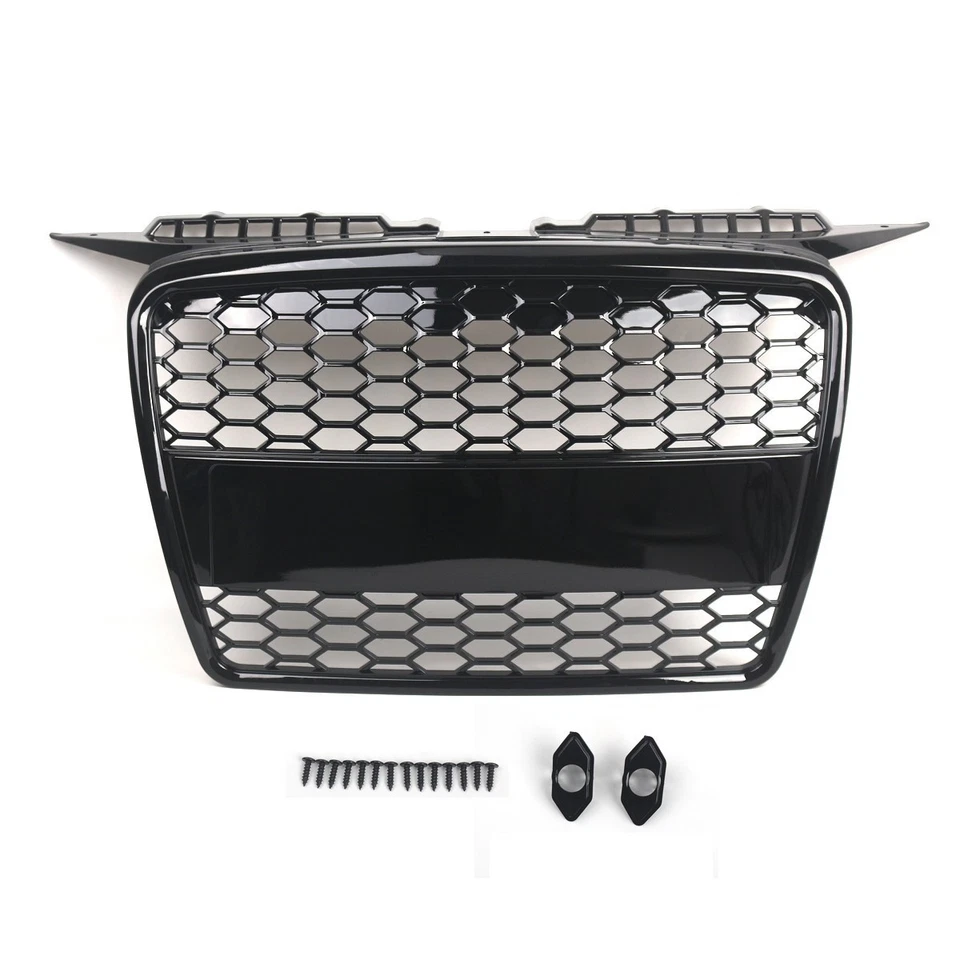 For 2006-2008 Audi A3 8P RS3 Style Front Grille Honeycomb Gloss Black 8P4853651A Foto 2 de 4