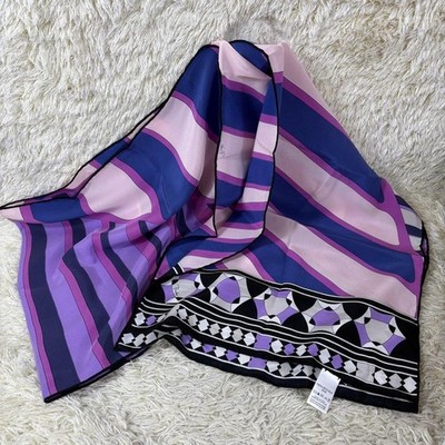 Emilio Pucci Rectangle Scarf Silk 100% All-Over Print Multicolor Made in  Italy