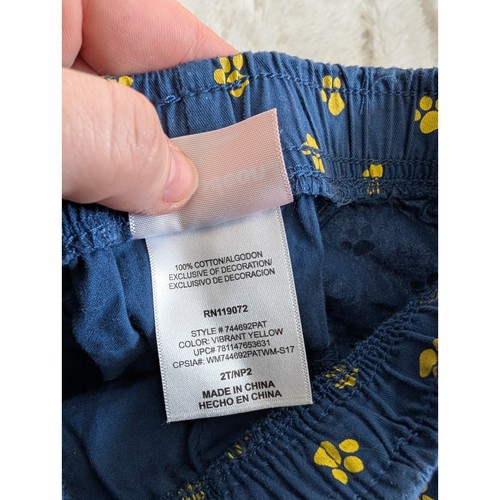 Nickelodeon Paw Patrol Navy Blue And Yellow Paw Prints Elastic Waist Size 2T - Bild 3 von 5