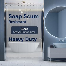 Strongest Heavy-Duty Clear Vinyl Shower Curtain Liner  72 inches x 72 inches ...