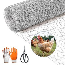 Chicken Wire 16"×50FT Fencing for Garden Poultry Hexagonal Galvanized Mesh 0.60 per foot
