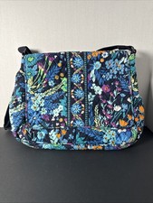 Vera Bradley Floral Midnight Blues Baby Diaper Bag 12x11x6 Magnetic Closure