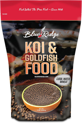 Blue Ridge Koi Fish Food 2Lb - Cool Water Wheat 3/16'', Fall and Winter Floating 