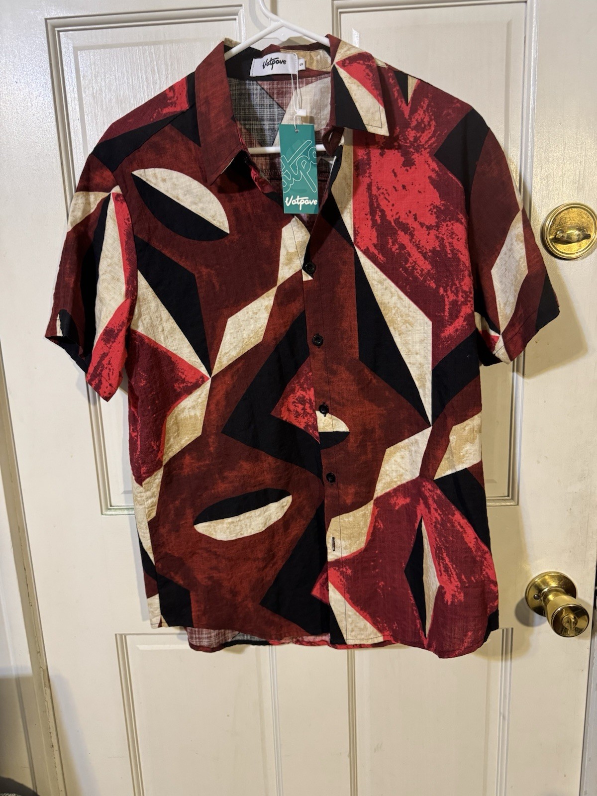 Vatpave Button Down Short Sleeve Shirt Men’s Size Small New!!!