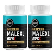 (2 Pack) Primal MaleXL Max Performance & Drive Pills for Male Support 60ct