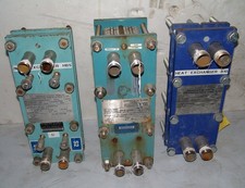 (3) Alfa Laval plate & frame heat exchangers 5" x 17" plates