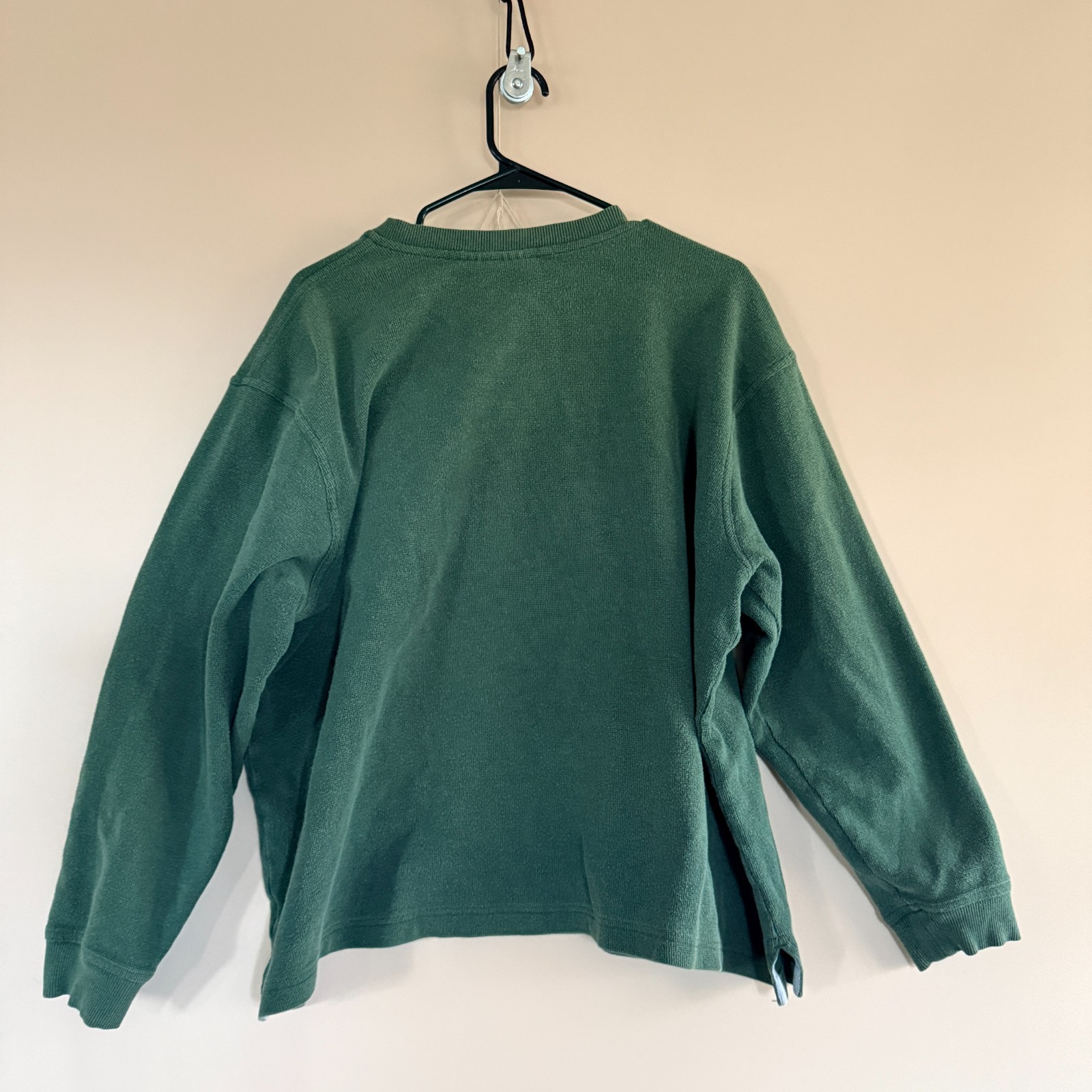 LL Bean Henley Button Down Pullover Thermal Long … - image 2