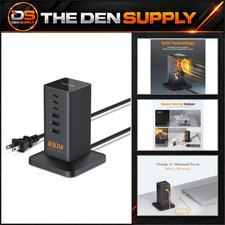 100W 6-in-1 USB Charging Station for Multiple Devices - Fast Multi-Port Charger
