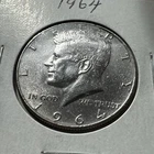 1964 Kennedy Silver Half Dollar USA Coin 90% Lots Of Pictures