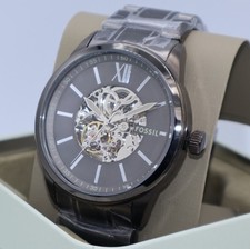 Fossil Watch SK-5092 Authentic Fossil Green & Gold Skeleton Dial Black Lizard  main image 4