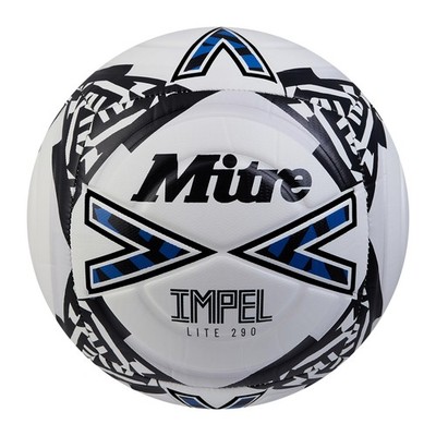 Mitre Impel Lite 290 Fußball | sehr robust | 4, weiß/schwarz/blau 