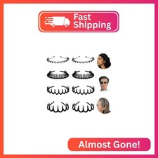 WOVOWOVO Plastic Hair Bands with Teeth, 10 Packs Headbands for Women Girls Teens