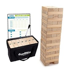 Giant Tumbling Timber Toy - Premium Pine Wood Life X-Large 56-blocks Bag