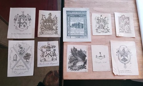 10 x Armorial Bookplates – inc' New York Metropolitan Museum Of Art