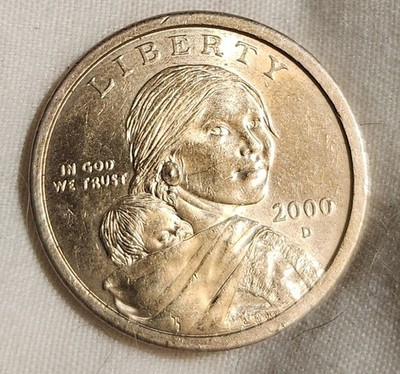 RARE 2000 D SACAGAWEA DOLLAR WITH DD ON LIBERTY, IN GOD WE TRUST