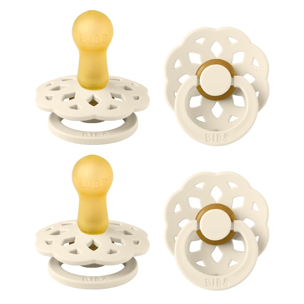 Lot de 4 tétines Bohème avec téterelle ronde en latex naturel sans BPA