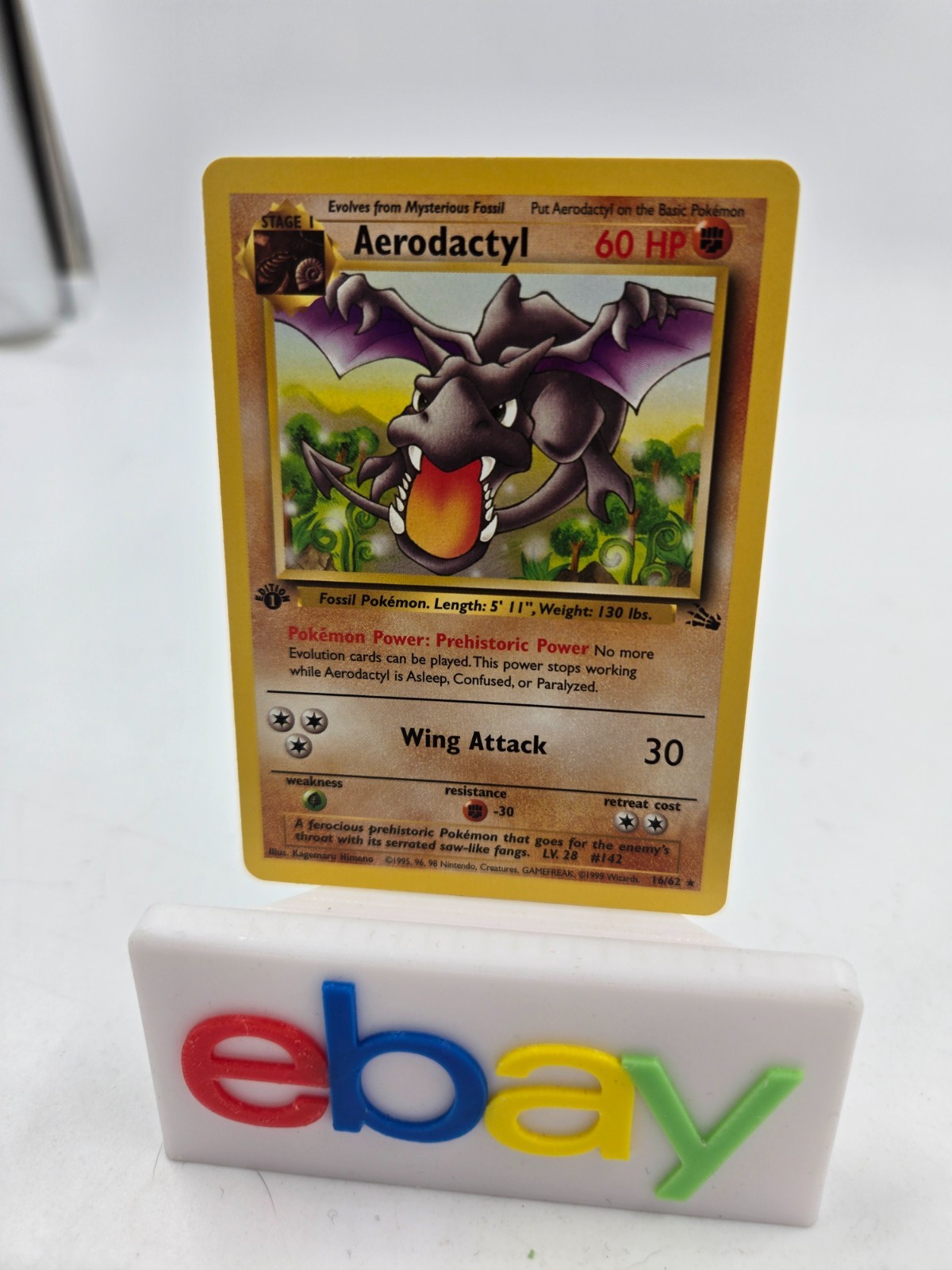 Aerodactyl - 16/62 - Pokemon Fossil 1st Edition Rare Card WOTC NM