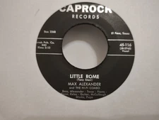 MAX ALEXANDER & THE HI-FI COMBO - "LITTLE ROME - ROCK, ROCK, ROCK EVERYBODY" '59