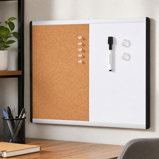 Primero Basics Magnetic Dry-Erase Combo Rectangular Board, Pack of 3